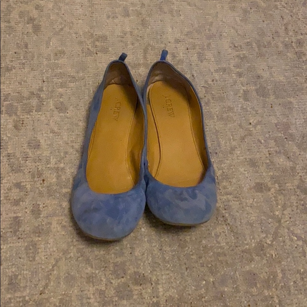 J Crew blue suede flats
